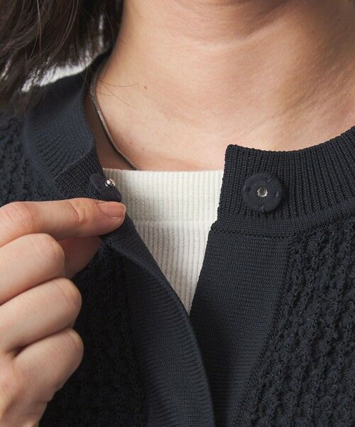 green label relaxing / グリーンレーベル リラクシング カーディガン・ボレロ | パイピング ノーカラー ニット カーディガン | 詳細20