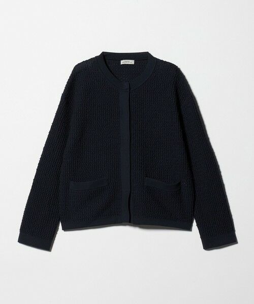 green label relaxing / グリーンレーベル リラクシング カーディガン・ボレロ | パイピング ノーカラー ニット カーディガン | 詳細22