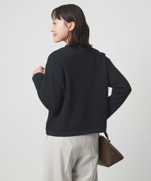 green label relaxing / グリーンレーベル リラクシング カーディガン・ボレロ | パイピング ノーカラー ニット カーディガン | 詳細11