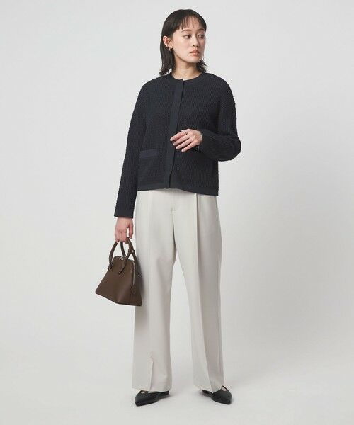 green label relaxing / グリーンレーベル リラクシング カーディガン・ボレロ | パイピング ノーカラー ニット カーディガン | 詳細13