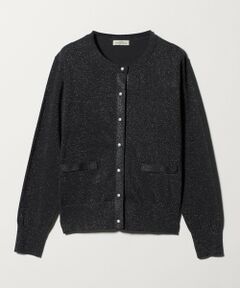 green label relaxing / グリーンレーベル リラクシング カーディガン・ボレロ | ラメ クルーネック ニット カーディガン