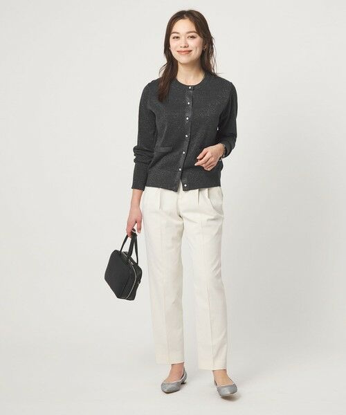 green label relaxing / グリーンレーベル リラクシング カーディガン・ボレロ | ラメ クルーネック ニット カーディガン | 詳細3
