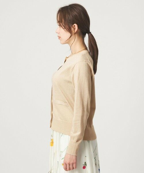 green label relaxing / グリーンレーベル リラクシング カーディガン・ボレロ | ラメ クルーネック ニット カーディガン | 詳細17