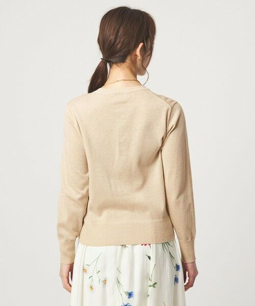 green label relaxing / グリーンレーベル リラクシング カーディガン・ボレロ | ラメ クルーネック ニット カーディガン | 詳細18