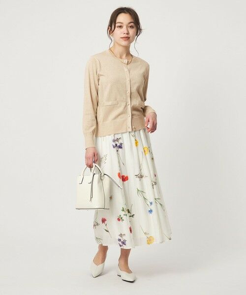 green label relaxing / グリーンレーベル リラクシング カーディガン・ボレロ | ラメ クルーネック ニット カーディガン | 詳細14