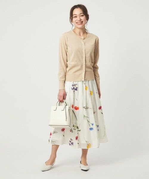 green label relaxing / グリーンレーベル リラクシング カーディガン・ボレロ | ラメ クルーネック ニット カーディガン | 詳細15