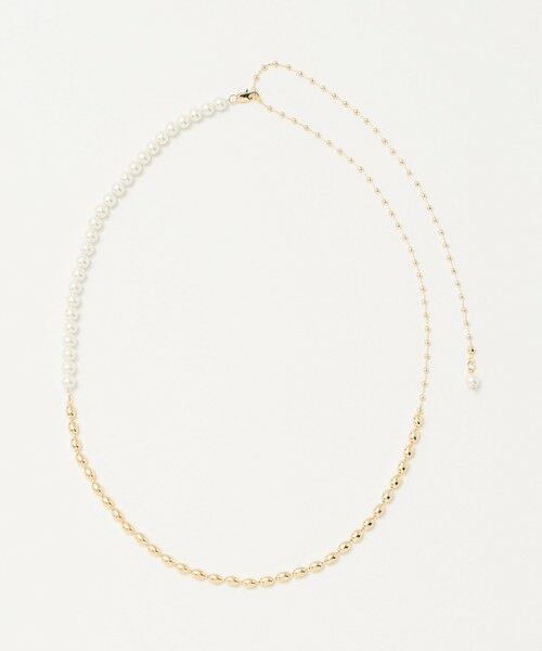 green label relaxing / グリーンレーベル リラクシング ネックレス・ペンダント・チョーカー | 2WAY ボールチェーン＆フェイクパール ネックレス（GOLD）