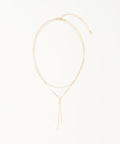 green label relaxing / グリーンレーベル リラクシング ネックレス・ペンダント・チョーカー | 3WAY スネークチェーン＆フェイクパール ネックレス