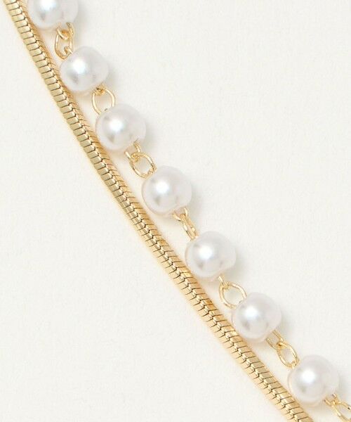 green label relaxing / グリーンレーベル リラクシング ネックレス・ペンダント・チョーカー | 3WAY スネークチェーン＆フェイクパール ネックレス | 詳細2