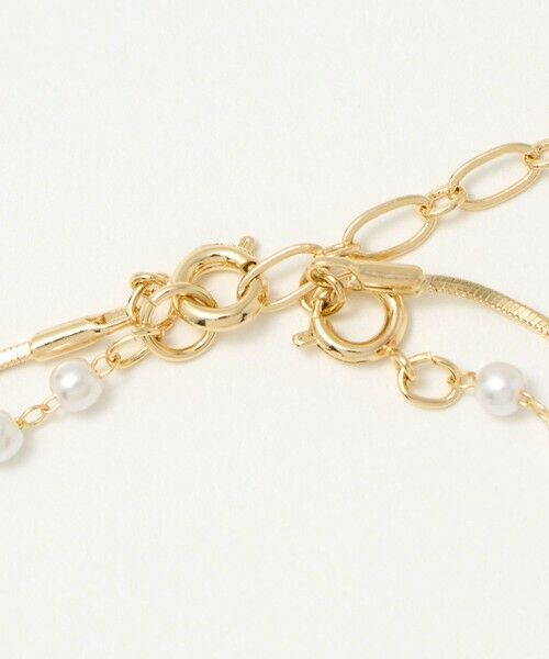 green label relaxing / グリーンレーベル リラクシング ネックレス・ペンダント・チョーカー | 3WAY スネークチェーン＆フェイクパール ネックレス | 詳細3