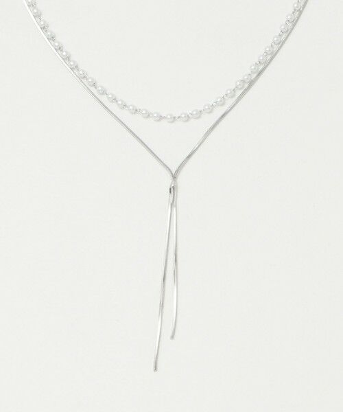 green label relaxing / グリーンレーベル リラクシング ネックレス・ペンダント・チョーカー | 3WAY スネークチェーン＆フェイクパール ネックレス | 詳細10