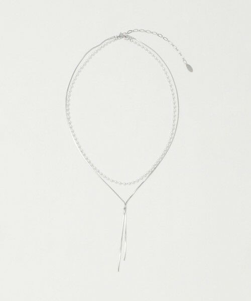 green label relaxing / グリーンレーベル リラクシング ネックレス・ペンダント・チョーカー | 3WAY スネークチェーン＆フェイクパール ネックレス（SILVER）