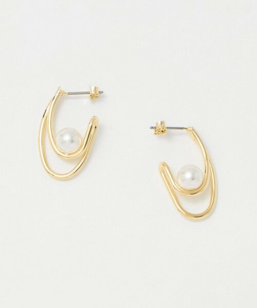 green label relaxing / グリーンレーベル リラクシング ピアス・イヤリング | ドロップフレーム ピアス（GOLD）