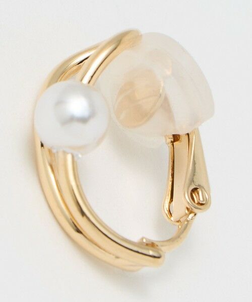 green label relaxing / グリーンレーベル リラクシング ピアス・イヤリング | ドロップフレーム＆フェイクパール イヤリング | 詳細4