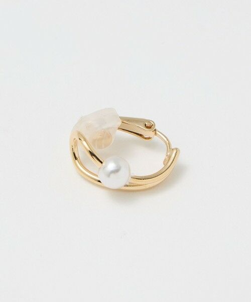 green label relaxing / グリーンレーベル リラクシング ピアス・イヤリング | ドロップフレーム＆フェイクパール イヤリング | 詳細5