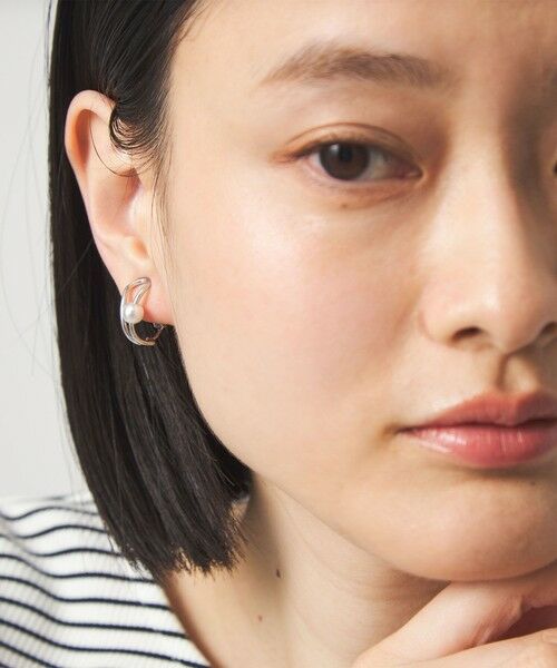 green label relaxing / グリーンレーベル リラクシング ピアス・イヤリング | ドロップフレーム＆フェイクパール イヤリング | 詳細8