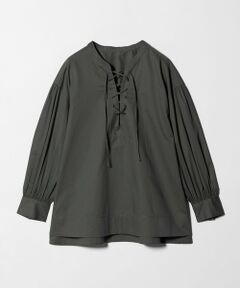 green label relaxing / グリーンレーベル リラクシング シャツ・ブラウス | レースアップ ブラウス