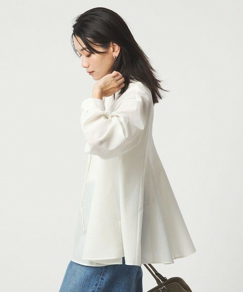 green label relaxing / グリーンレーベル リラクシング シャツ・ブラウス | ［size SHORTあり］ミルフィーユ フレア ブラウス | 詳細1