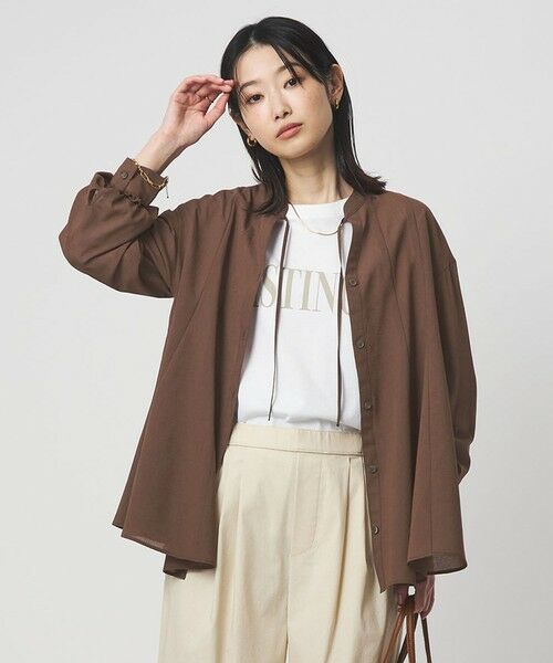 green label relaxing / グリーンレーベル リラクシング シャツ・ブラウス | ［size SHORTあり］ミルフィーユ フレア ブラウス | 詳細16