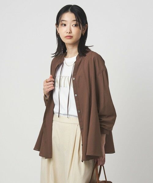 green label relaxing / グリーンレーベル リラクシング シャツ・ブラウス | ［size SHORTあり］ミルフィーユ フレア ブラウス | 詳細17