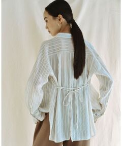 green label relaxing / グリーンレーベル リラクシング シャツ・ブラウス | ＜SEASONAL COLLECTION＞ストライプ シアー シャツ