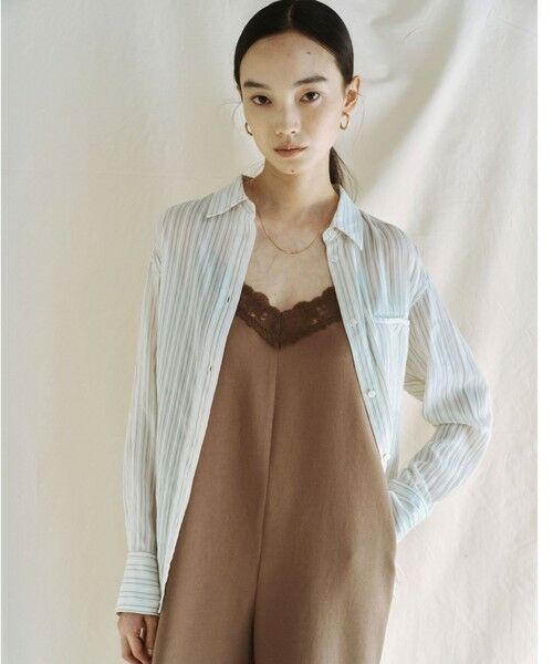 green label relaxing / グリーンレーベル リラクシング シャツ・ブラウス | ＜SEASONAL COLLECTION＞ストライプ シアー シャツ | 詳細1