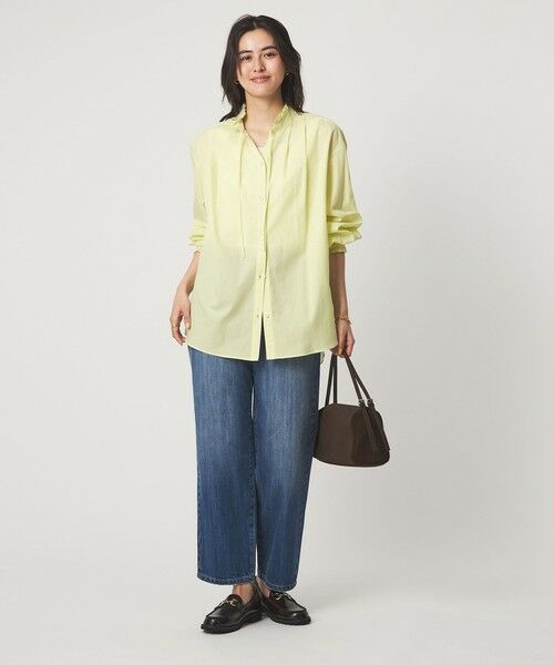 green label relaxing / グリーンレーベル リラクシング シャツ・ブラウス | ［size SHORTあり］フリルネック ブラウス | 詳細6