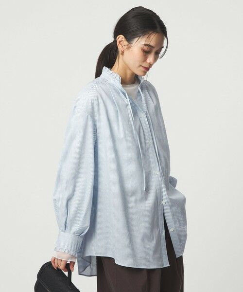 green label relaxing / グリーンレーベル リラクシング シャツ・ブラウス | ［size SHORTあり］フリルネック ブラウス | 詳細18