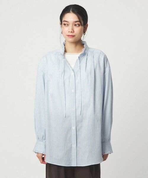 green label relaxing / グリーンレーベル リラクシング シャツ・ブラウス | ［size SHORTあり］フリルネック ブラウス | 詳細23