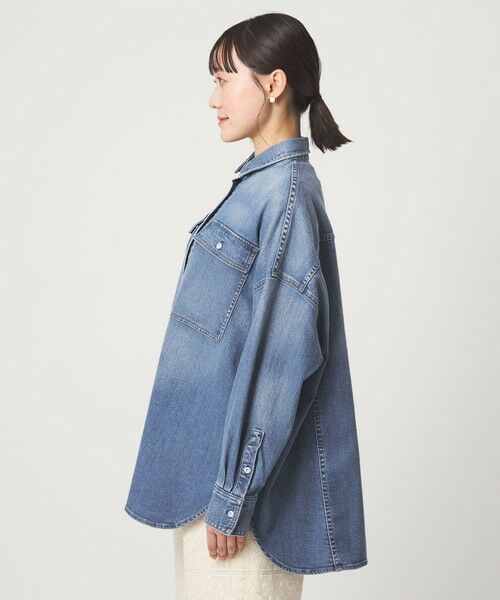 green label relaxing / グリーンレーベル リラクシング シャツ・ブラウス | 【別注】＜Healthy DENIM＞Almond ミドル デニム シャツ | 詳細11