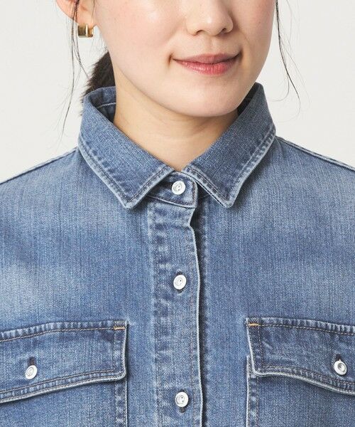 green label relaxing / グリーンレーベル リラクシング シャツ・ブラウス | 【別注】＜Healthy DENIM＞Almond ミドル デニム シャツ | 詳細13