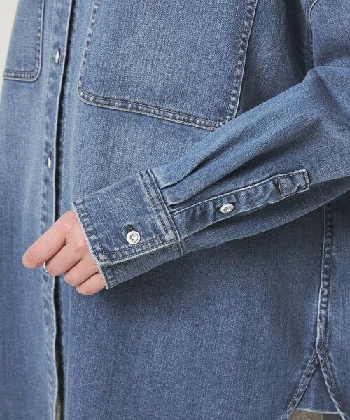 green label relaxing / グリーンレーベル リラクシング シャツ・ブラウス | 【別注】＜Healthy DENIM＞Almond ミドル デニム シャツ | 詳細14