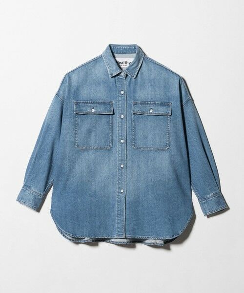 green label relaxing / グリーンレーベル リラクシング シャツ・ブラウス | 【別注】＜Healthy DENIM＞Almond ミドル デニム シャツ | 詳細22