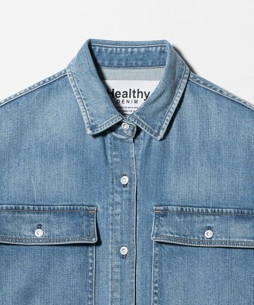green label relaxing / グリーンレーベル リラクシング シャツ・ブラウス | 【別注】＜Healthy DENIM＞Almond ミドル デニム シャツ | 詳細24