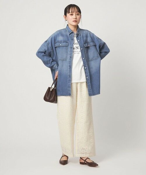 green label relaxing / グリーンレーベル リラクシング シャツ・ブラウス | 【別注】＜Healthy DENIM＞Almond ミドル デニム シャツ | 詳細8