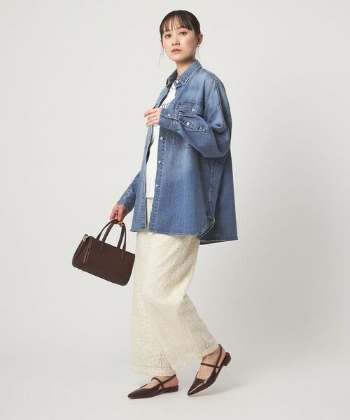 green label relaxing / グリーンレーベル リラクシング シャツ・ブラウス | 【別注】＜Healthy DENIM＞Almond ミドル デニム シャツ | 詳細13