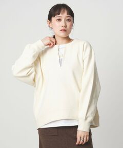 green label relaxing / グリーンレーベル リラクシング カットソー | 【WEB限定】＜at ease＞ダブルフェイス 裏起毛 プルオーバー カットソー