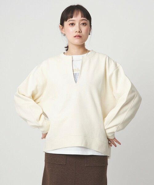 green label relaxing / グリーンレーベル リラクシング カットソー | 【WEB限定】＜at ease＞ダブルフェイス 裏起毛 プルオーバー カットソー | 詳細6