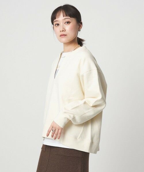 green label relaxing / グリーンレーベル リラクシング カットソー | 【WEB限定】＜at ease＞ダブルフェイス 裏起毛 プルオーバー カットソー | 詳細8