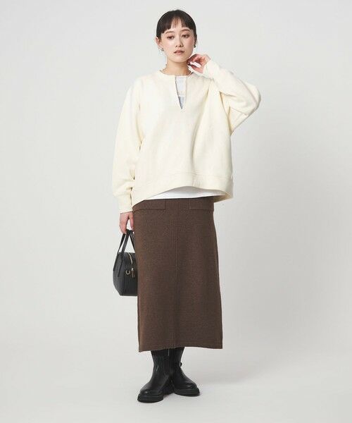 green label relaxing / グリーンレーベル リラクシング カットソー | 【WEB限定】＜at ease＞ダブルフェイス 裏起毛 プルオーバー カットソー | 詳細9