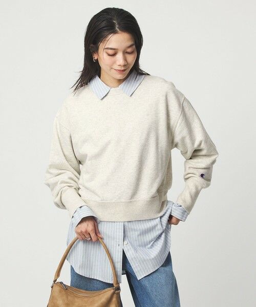 green label relaxing / グリーンレーベル リラクシング スウェット | 【別注】＜Champion＞ロングスリーブ スウェット プルオーバー（NATURAL）