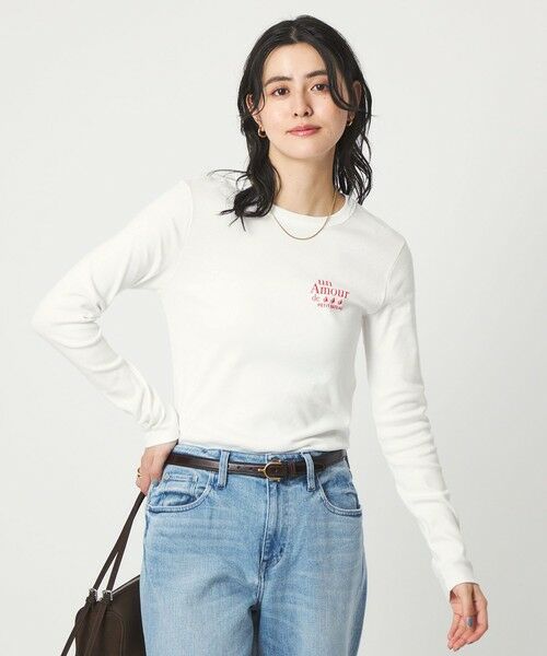 green label relaxing / グリーンレーベル リラクシング カットソー | 【別注】＜PETIT BATEAU＞ロングスリーブ プリント Tシャツ | 詳細1