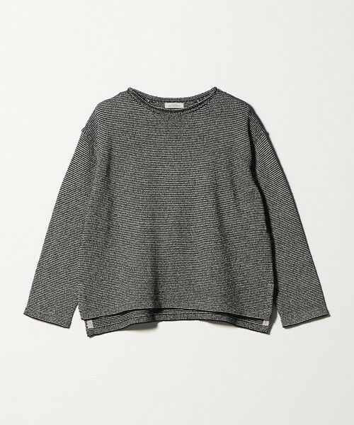 green label relaxing / グリーンレーベル リラクシング ニット・セーター | スラブ ニット プルオーバー ウォッシャブル（BLACK）