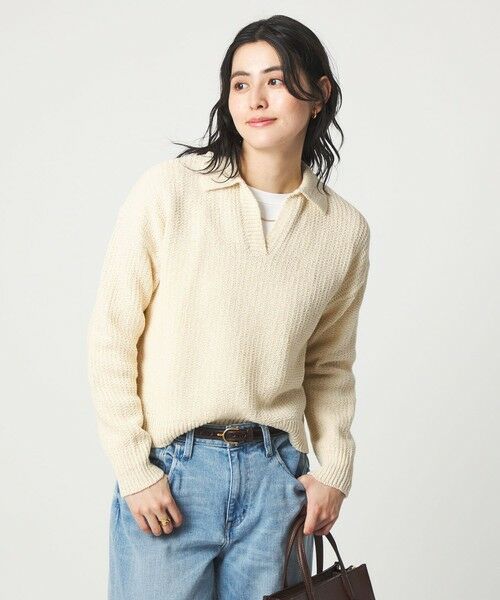 green label relaxing / グリーンレーベル リラクシング ニット・セーター | テープヤーン スキッパー プルオーバー ニット ウォッシャブル | 詳細3