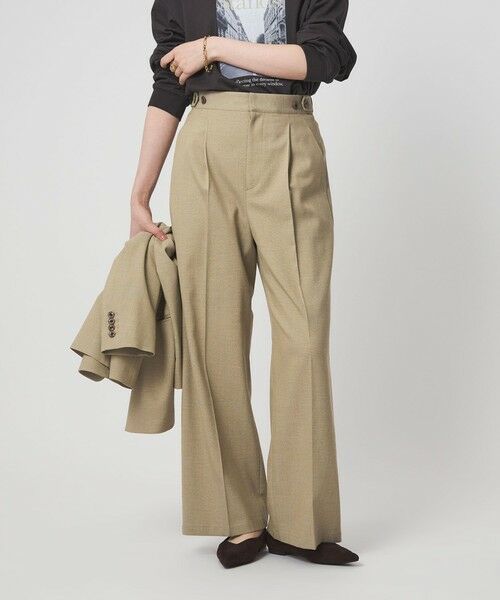 green label relaxing / グリーンレーベル リラクシング チノ・ワークパンツ | ラミーブレンド ワイド パンツ | 詳細6