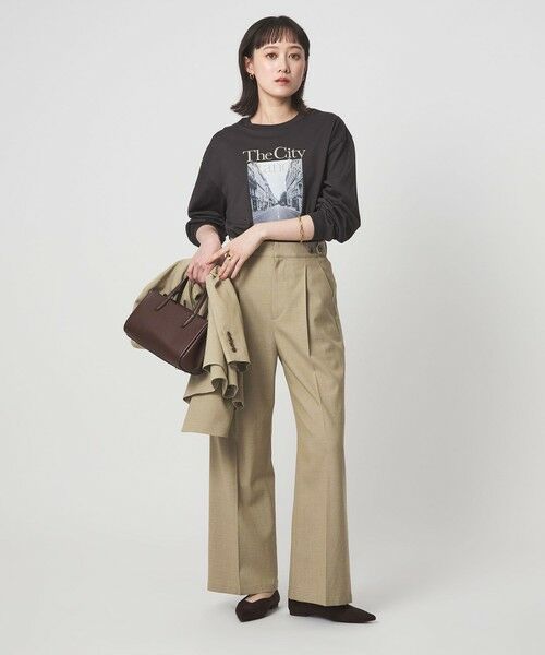 green label relaxing / グリーンレーベル リラクシング チノ・ワークパンツ | ラミーブレンド ワイド パンツ | 詳細7