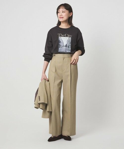 green label relaxing / グリーンレーベル リラクシング チノ・ワークパンツ | ラミーブレンド ワイド パンツ | 詳細8