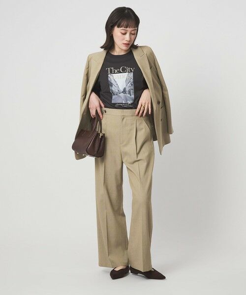 green label relaxing / グリーンレーベル リラクシング チノ・ワークパンツ | ラミーブレンド ワイド パンツ | 詳細9