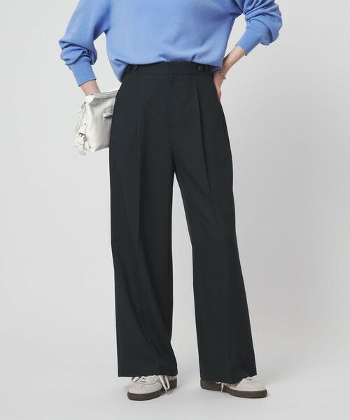 green label relaxing / グリーンレーベル リラクシング チノ・ワークパンツ | ラミーブレンド ワイド パンツ | 詳細12