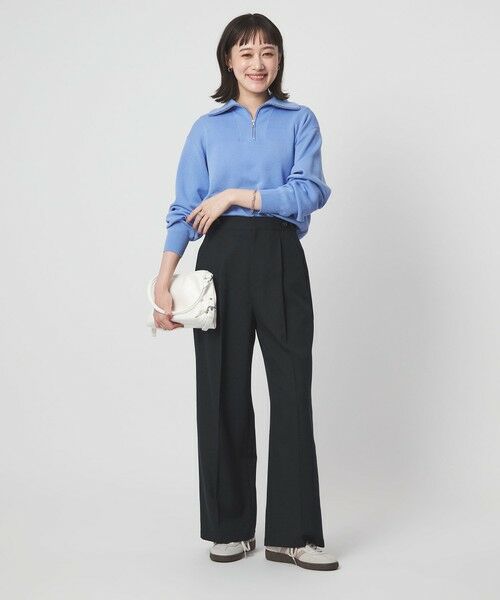 green label relaxing / グリーンレーベル リラクシング チノ・ワークパンツ | ラミーブレンド ワイド パンツ | 詳細13